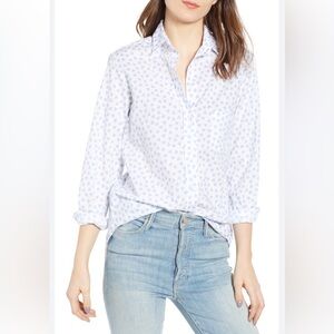 Grayson “The Hero” Blue Heart Print Button-Down Shirt Size 02 (Small)